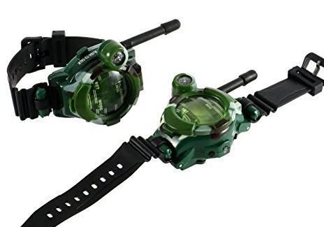 Dpower 0.8`` LCD Radio 50~150M Watches Walkie Talkie w/ Lights Mic