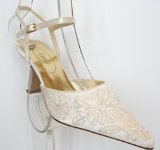 Anne Michelle Ladies Satin Wedding Shoes Ivory Size 8