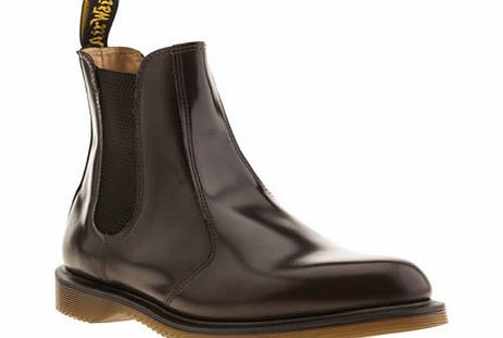 dr martens Burgundy Kensington Flora Chelsea Boots