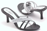 EyeCatchShoes - Womens Devine Diamante Sandals Black Size 7