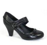 Garage Shoes - Tumi - Womens Chunky Heel Shoe - Black Size 7 UK