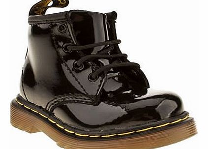 kids dr martens black brooklee boot patent
