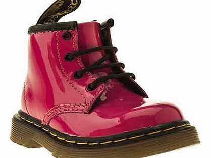 kids dr martens pink brooklee boot patent