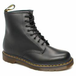 Male 8 Tie Z Boot Leather Upper Back To School in Black