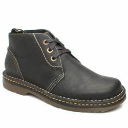Male Corn 3 Tie Boot Leather Upper Back To School in Black, Tan