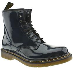 Male Dr Martens 1460 Patent Upper Casual Boots in Navy