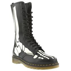 Male Dr Martens Bones Leather Upper Casual Boots in Black and White