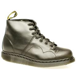 Male Monkey Boot Leather Upper Casual in Black