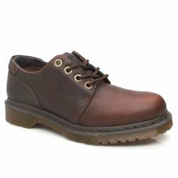 Male Saxon 4Eye Shoe Leather Upper in Dark Brown