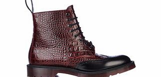 Dr. Martens Mens Calder oxblood leather boots