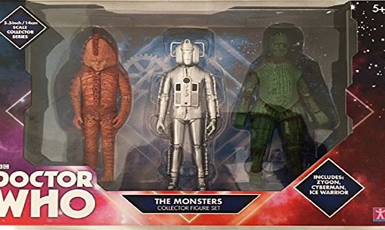 Dr Who New Doctor Who Monsters: Zygon, Cyberman, Ice Warrior Figure Collector Set Toy