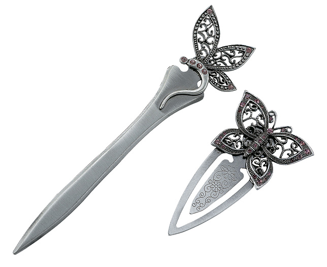 dragonfly Letter Opener and Butterfly Bookmark PS