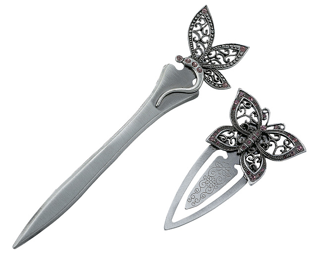 dragonfly Letter Opener and Butterfly Bookmark PS review, compare
