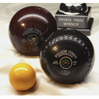 Drakes Pride Professional Plain Bowls Pair - Brown Medium 1