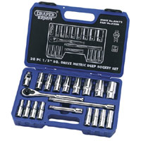 DRAPER 1/2`` Sq.Drive Deep Socket Set