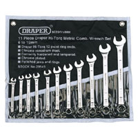 Draper 11 Piece Metric Combination Spanner Set