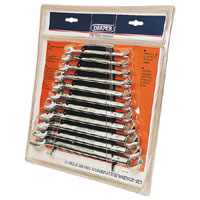 Draper 11 Piece Metric Mirror Polished Hi Torq Combination Spanner Set