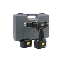 DRAPER 14.4V Combi C/Less Drill-2Batt
