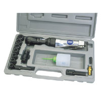 Draper 15 Piece 1/2andquot Square Drive Reversible Air Ratchet Kit
