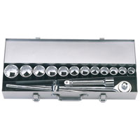 Draper 15 Piece 3/4andquot Square Drive Silverdrive Metric Socket Set