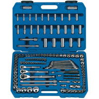 Draper 150 Piece Expert Quality 1/4, 3/8, 1/2andquot Square Drive Tool Kit