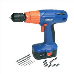 draper 18v Cordless Hammer Drill with 2 Batteries