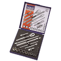 Draper 20 Piece 1/4andquot Square Drive Metric Socket Set