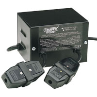 Draper 240V 12V 50W Transformer With Twin Outlet