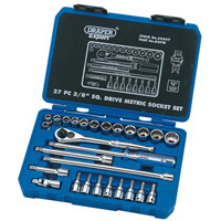 Draper 27 Piece Expert Quality 3/8andquot Square Drive Metric Socket Set