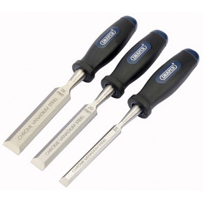 Draper 3 Piece Soft Grip Wood Chisel Set 31306