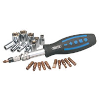Draper 31 Piece Socket And Bit Set With Flexible Shaft Driver