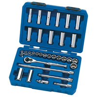 Draper 33 Piece Expert Quality 3/8andquot Square Drive Metric Socket Set