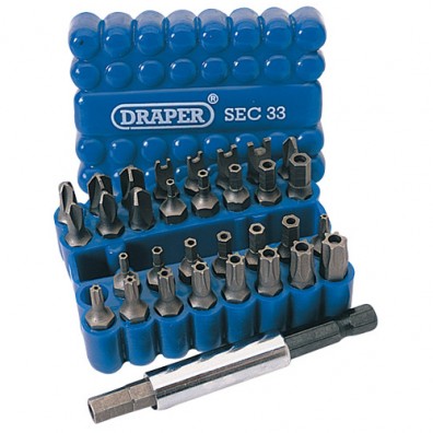 Draper 33 Piece Security Bit Set 38716
