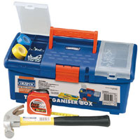 400mm X 207mm X 178mm Tool Box Or Organiser Box With Tote Tray
