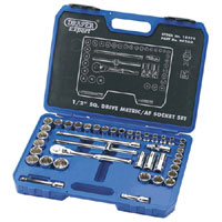 Draper 42 Piece 1/2andquot Square Drive Combined Socket Set