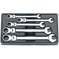 Draper 5 Piece Expert Quality Metric Flexible Head Gearwrench Set In Insert Tray
