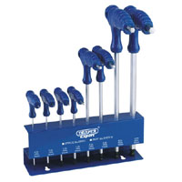 Draper 8 Piece T Handled Hexagon and Ball End Hexagon Key Set