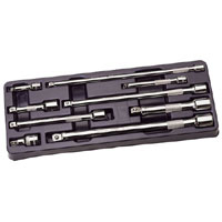 DRAPER 9Pc Wobble Ext Set 1/4-3/8-1/2