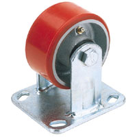 Draper Fixed Plate Fixing Heavy Duty Polyurethane Wheel