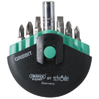 Draper Schroder Gribbit 7 Piece Mixed Pozi - Phillips - Slotted Driver Bit Set