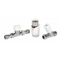 DRAYTON TRV4 White and Chrome TRV 15mm Straight and L/S