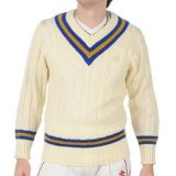 DREAM KEEPERS Nicolls Cricket Sweater Bottle/Gold Extra Lge