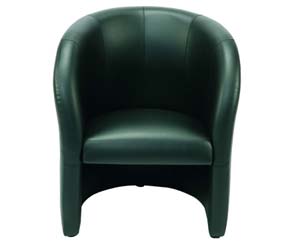leather faced tub chair