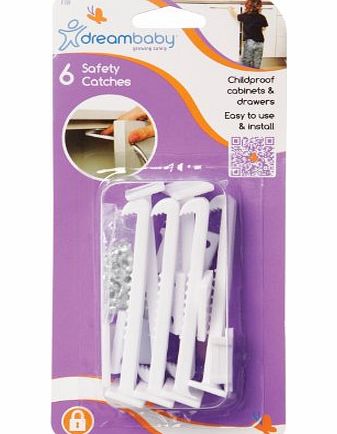 Dreambaby Safety Catches (Pack of 6, White)