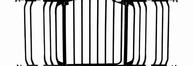 Value Pack Hallway Safety Gate Black with 9cm and 18cm Extensions
