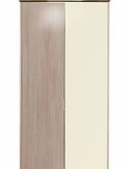 Dreams Berkeley 2 Door Wardrobe - Oak/Magnolia Glass