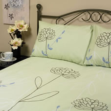 Dreams N Drapes Jade Duvet Set Lime Double