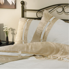 Dreams N Drapes Rosa Quilt Cover Set Gold Single