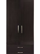 Dreams Oslo 2 Door Wardrobe With Drawers - Black
