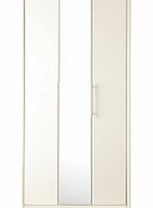 Toulon 3 Door Wardrobe With Centre Mirror - White